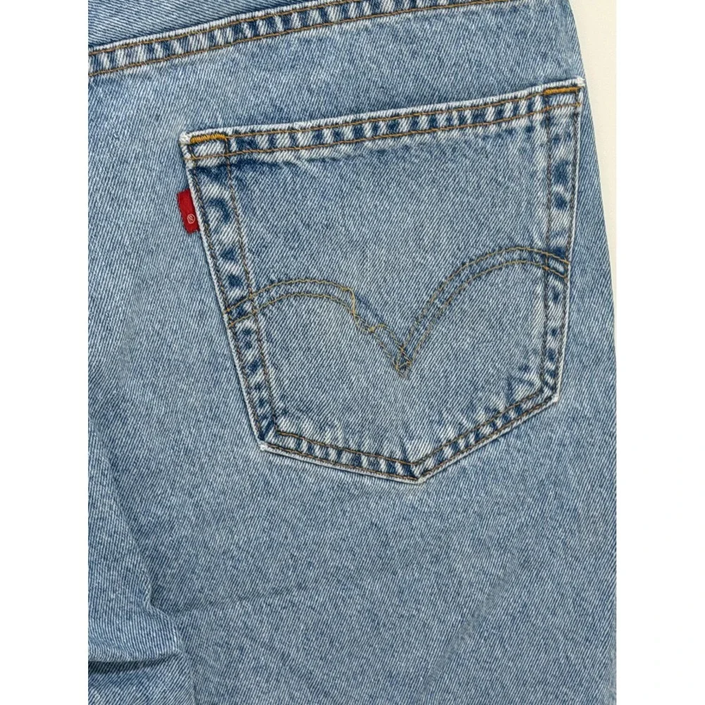 Levis 505 Regular Fit Denim Shorts Mens 34 Light Wash Blue Cotton Jeans Shorts